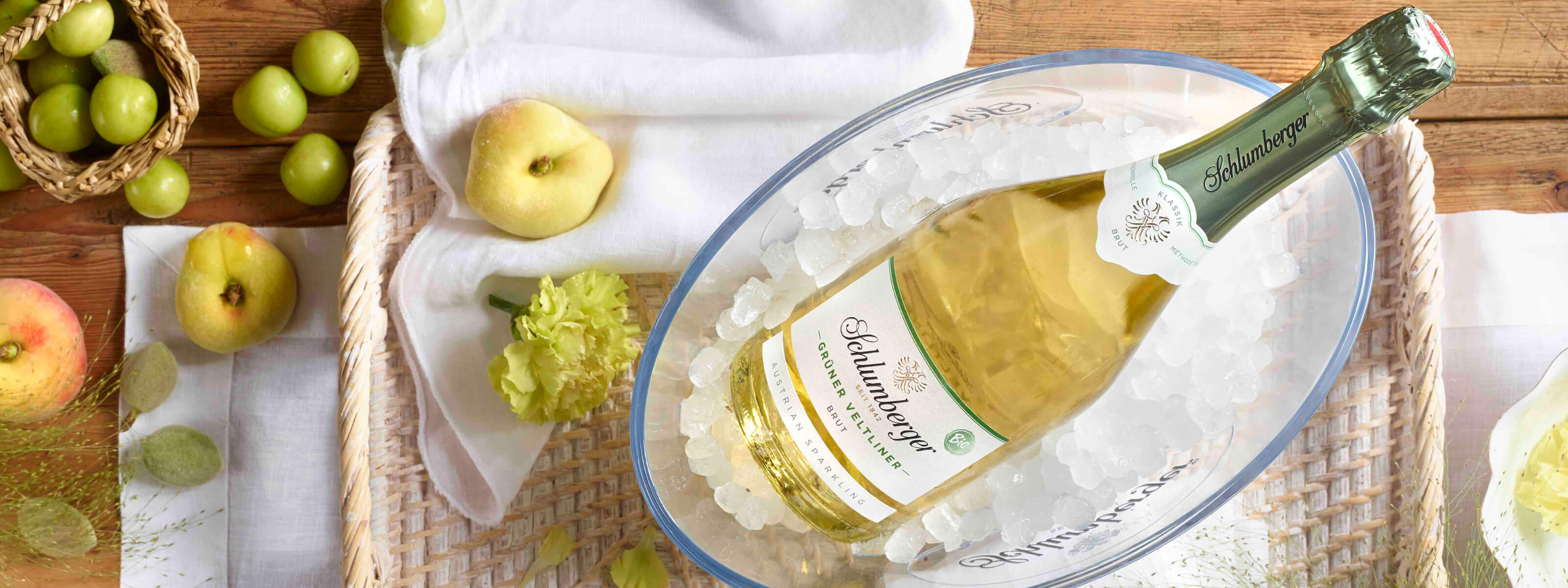 Grüner Vleliner Bio 0,75L  in Sektkühler