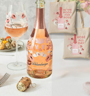 Spring Flasche Glas und Stofftaschen