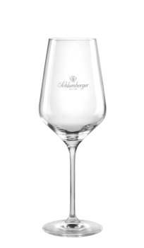 Schlumberger Weinglas mit Logo