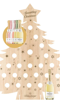 Schlumberger Adventskalender mit 24 brut und Secco Sektflachen 0,2L