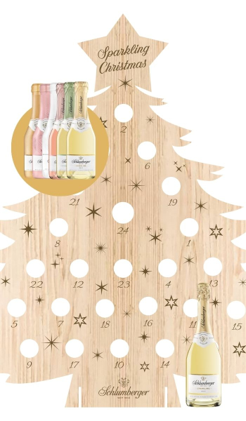 Schlumberger Adventskalender mit 24 brut und Secco Sektflachen 0,2L