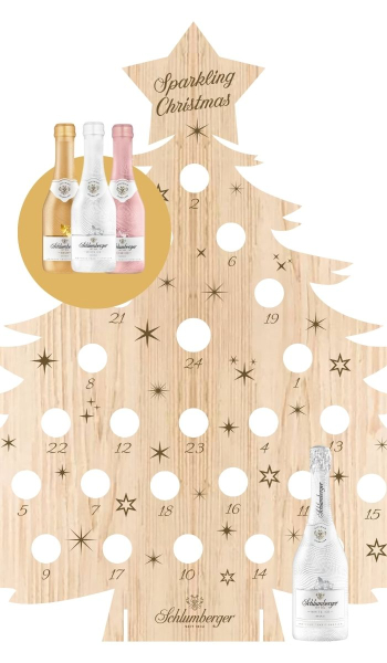 Schlumberger Adventskalender mit 24 Secco Sektflaschen 0,2L